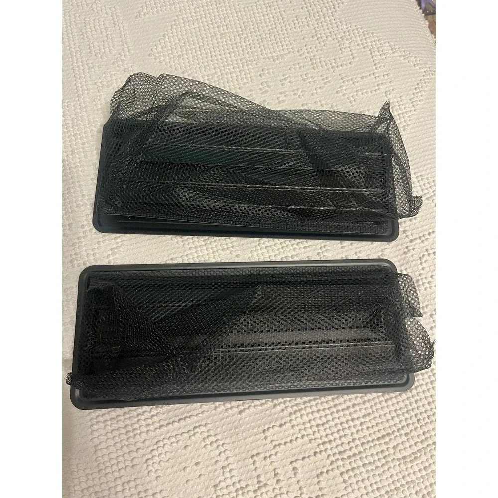 4 X 12 Inch Floor Register 2pcs Heavy Duty Air Vent Cover Adjustable Vents Black